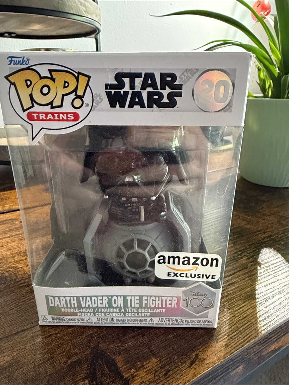 Funko Black and Silver Star Wars Pop! Trains Darth Vader on TIE Fighter